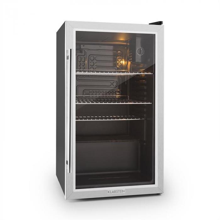 Beersafe XXL mini nevera frigorifico pequeño puerta vidrio 85 L negro