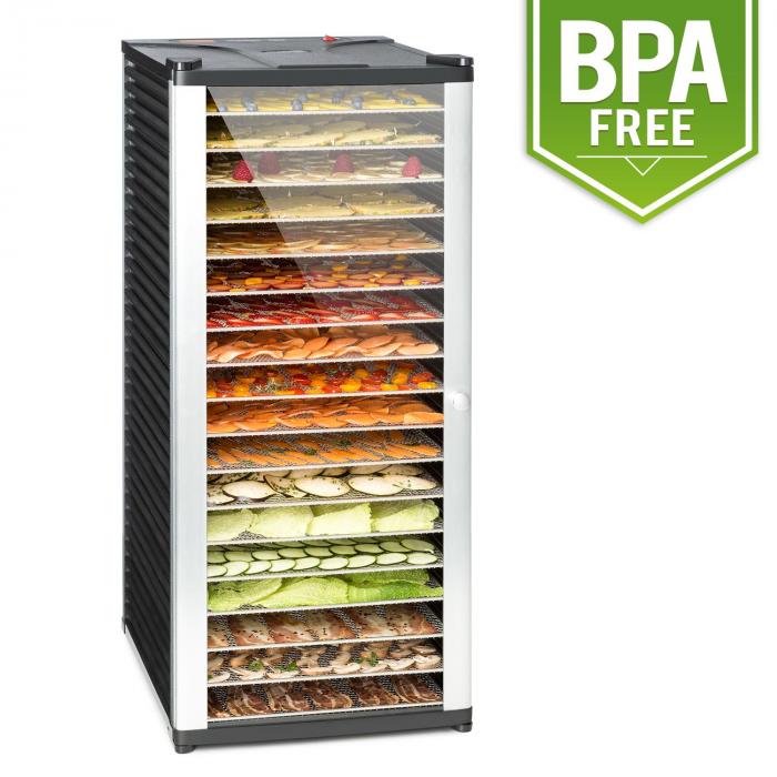 Fruit Jerky 18 deshidratador 1000W 18 pisos de acero inoxidable negro